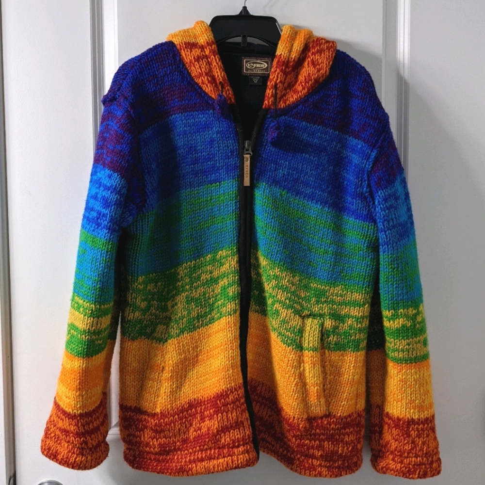 [Dry-cleaned] Kyber wool rainbow winter jacket